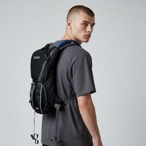 CamelBak Lobo Hydration Pack Backpack Black Gray Mountain Biking Hiking MTB READ